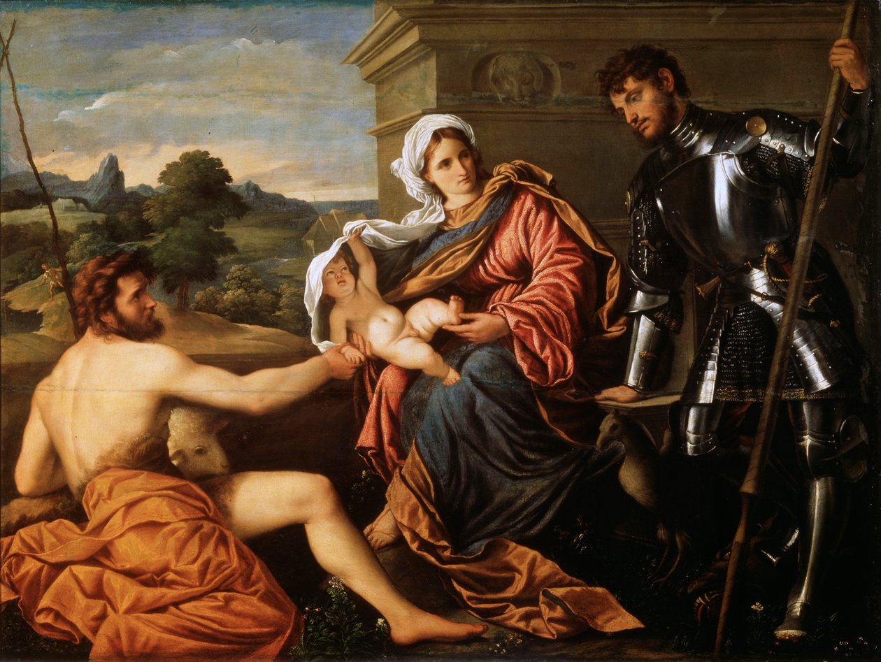 Madonna og barn, Johannes Døberen og Sankt Georg, begyndelsen af 1530