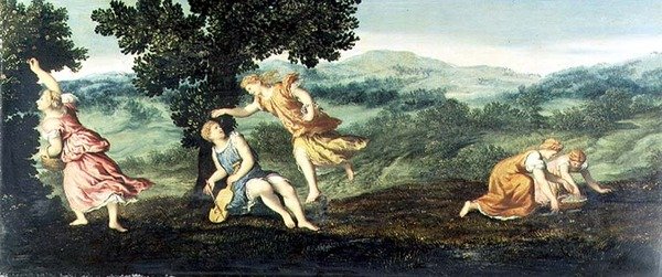 Mytologisk scene, ca. 1530 (panel) af Paris Bordone