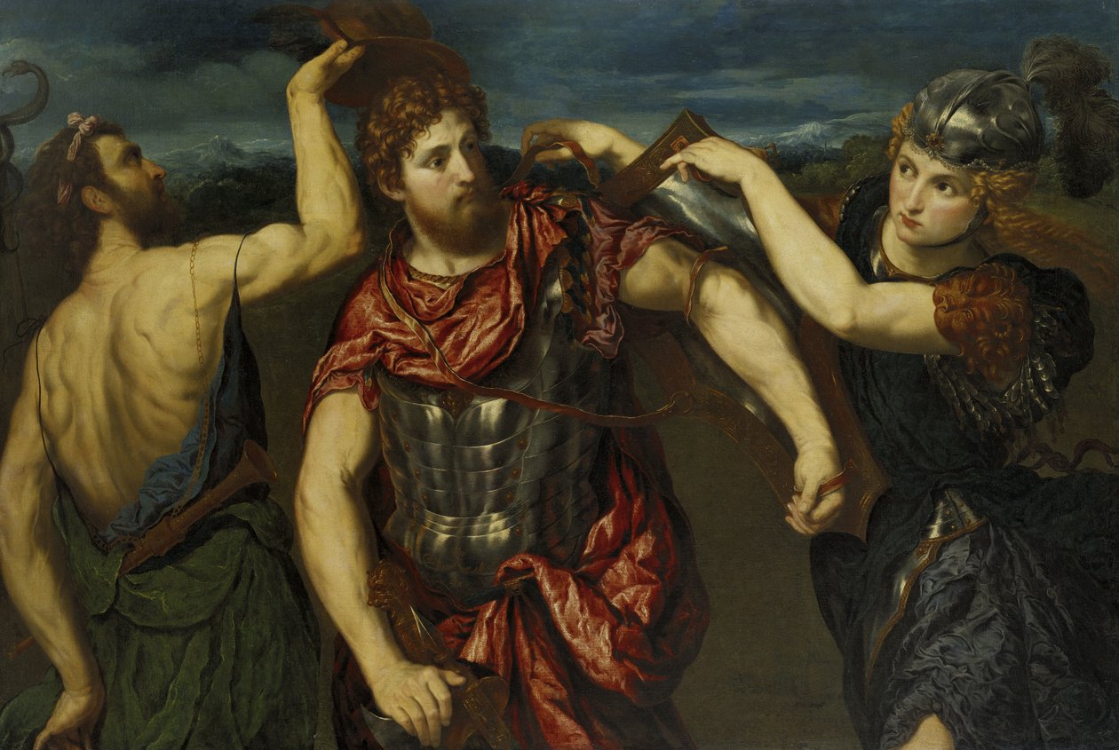 Perseus bevæbnet af Merkur og Minerva af Paris Bordone