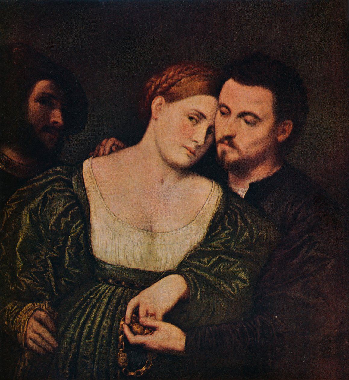 De elskende, 1525-1530 c1940 af Paris Bordone