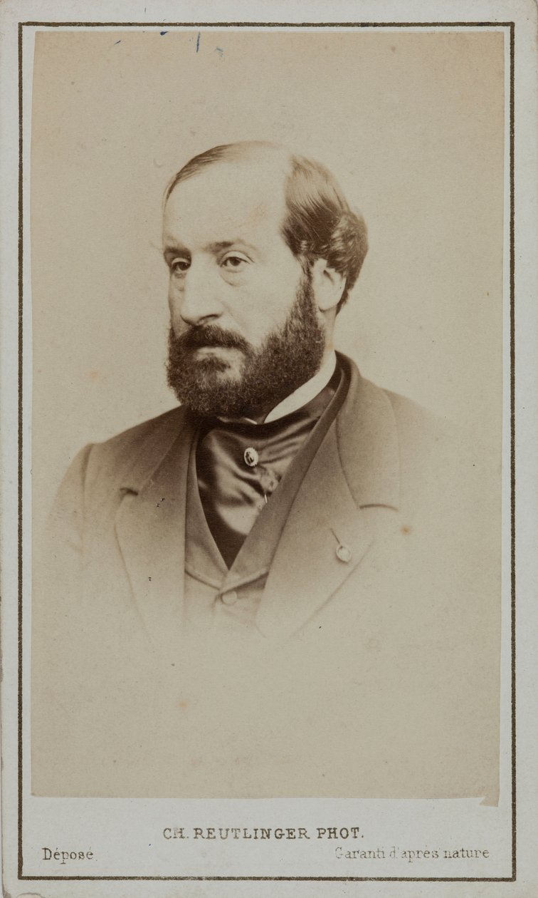 Portræt af Emile Augier 1820-1889. af Paris . Photo studio Reutlinger