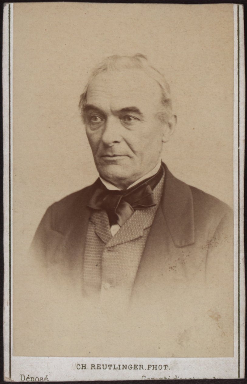 Portræt af forfatteren Prosper Mérimée 1803-1870. af Paris . Photo studio Reutlinger