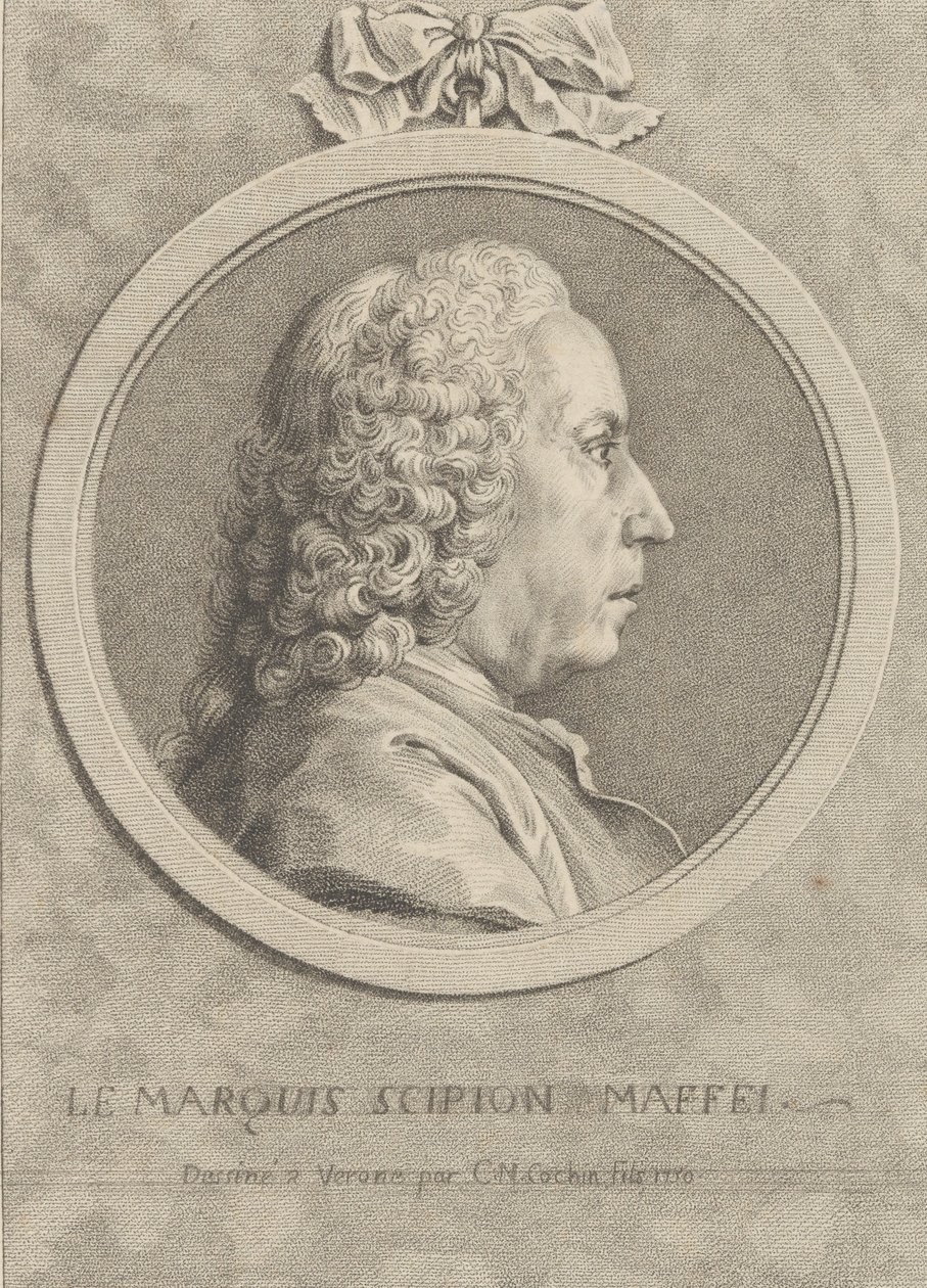 The Marque Scipio Maffei, 1750., 1750. af Pariset