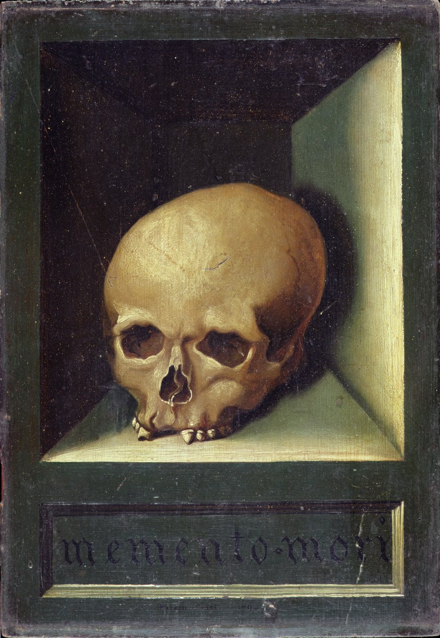 Memento Mori, ca. 1794 (olie på egetræspanel) af Parkin Parkin