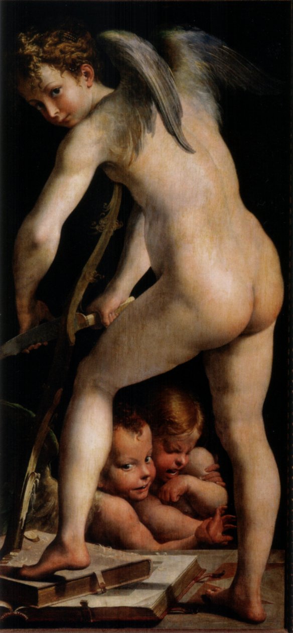 Amor gør buen af Parmigianino