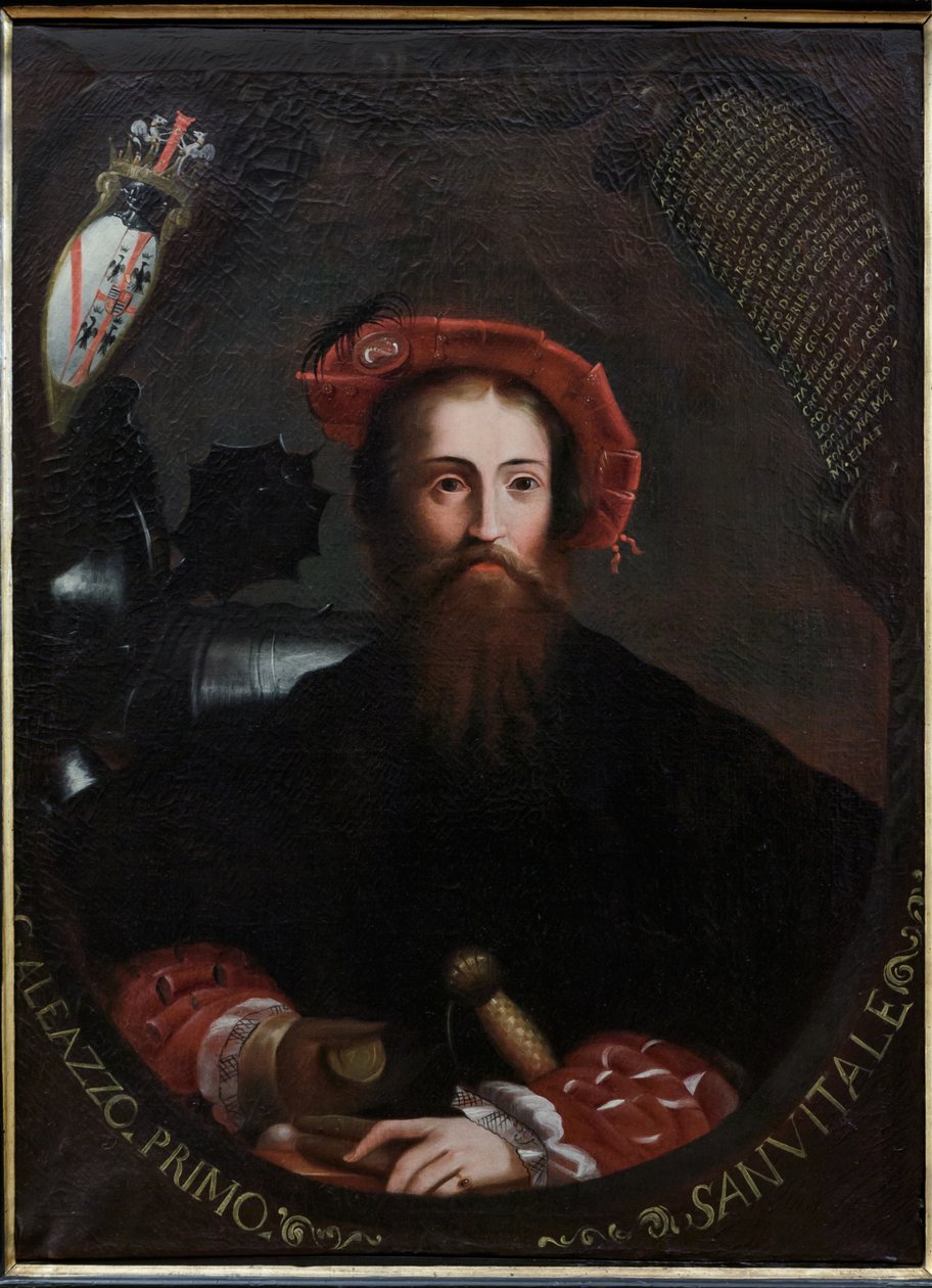 Fontanellato, Rocca Sanvitale: "Portræt af Barbara Sanseverino Sanvitale", kopi af Parmigianino 