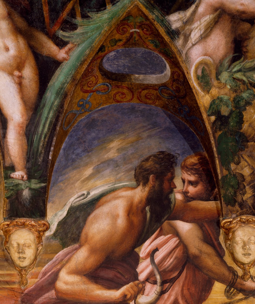 Actaeons ledsagere, fra Myth of Diana and Actaeon af Parmigianino