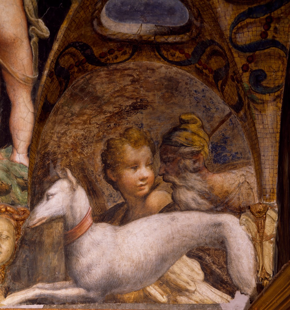 Hund og jæger, fra Myth of Diana and Actaeon af Parmigianino