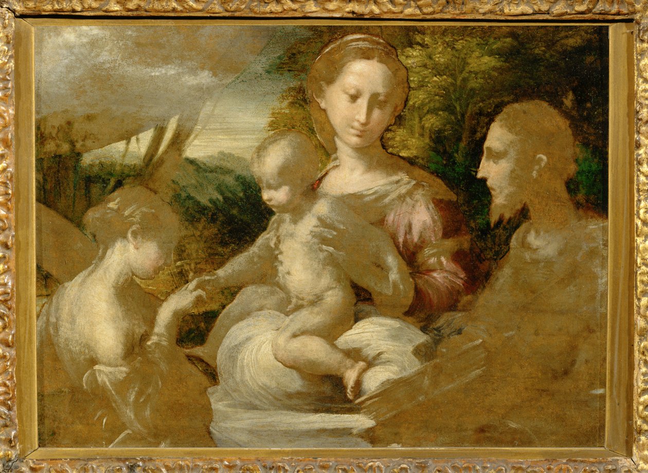 Den hellige Katarinas mystiske ægteskab - Den mystiske ... af Parmigianino (1503-40)
