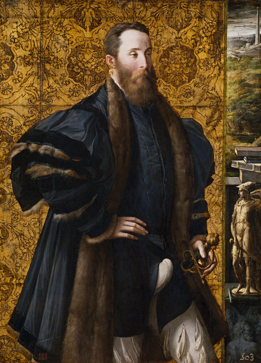 "" Portræt af Pier Maria Rossi af San Secondo (1504-1557) "" Peinture de Francesco Mazzola Il Parmigianino dit Le Parmesan (1503-1540) 1536-1537 Museo del Prado, Madrid af Parmigianino
