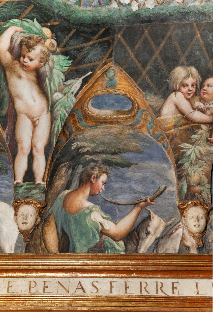 Room of Diana and Actaeon, detalje på 2384753 af Parmigianino
