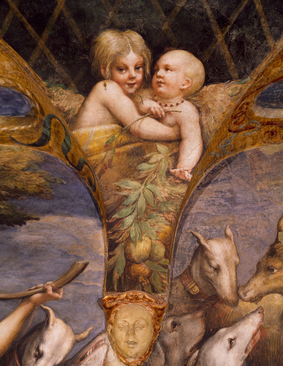 Vingeløse engle, fra Myth of Diana og Actaeon af Parmigianino