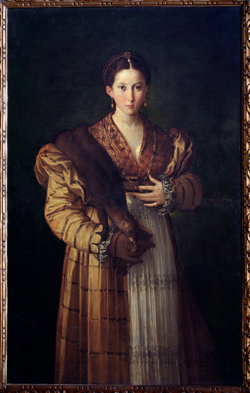Antea Repræsentation af Sthenebees kone til kong Proetos, hun forelsker sig i Bellerophon (Portræt af Stheneboea eller Stheneboia, gemal af Proteus) - Maleri af Girolamo Francesco Maria Mazzola dit Parmigianino eller Parmesanen (1503-1540) 15530 Muse-13530 af Parmigianino