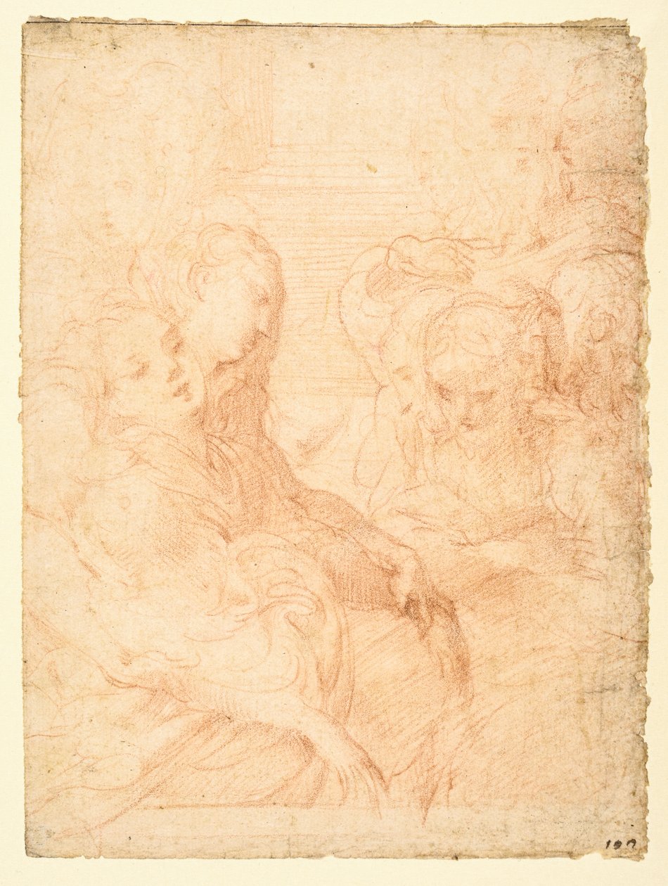 Gruppe af kvinder (recto) af Parmigianino