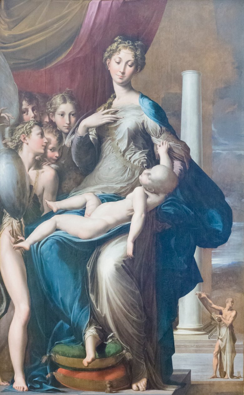 Madonna og barn med engle, kendt som Madonna med den lange hals af Parmigianino (1503 40)