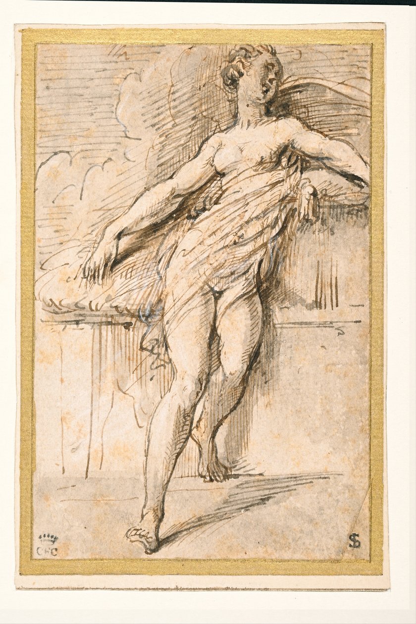 Tilbagelænet kvindeskikkelse af Parmigianino