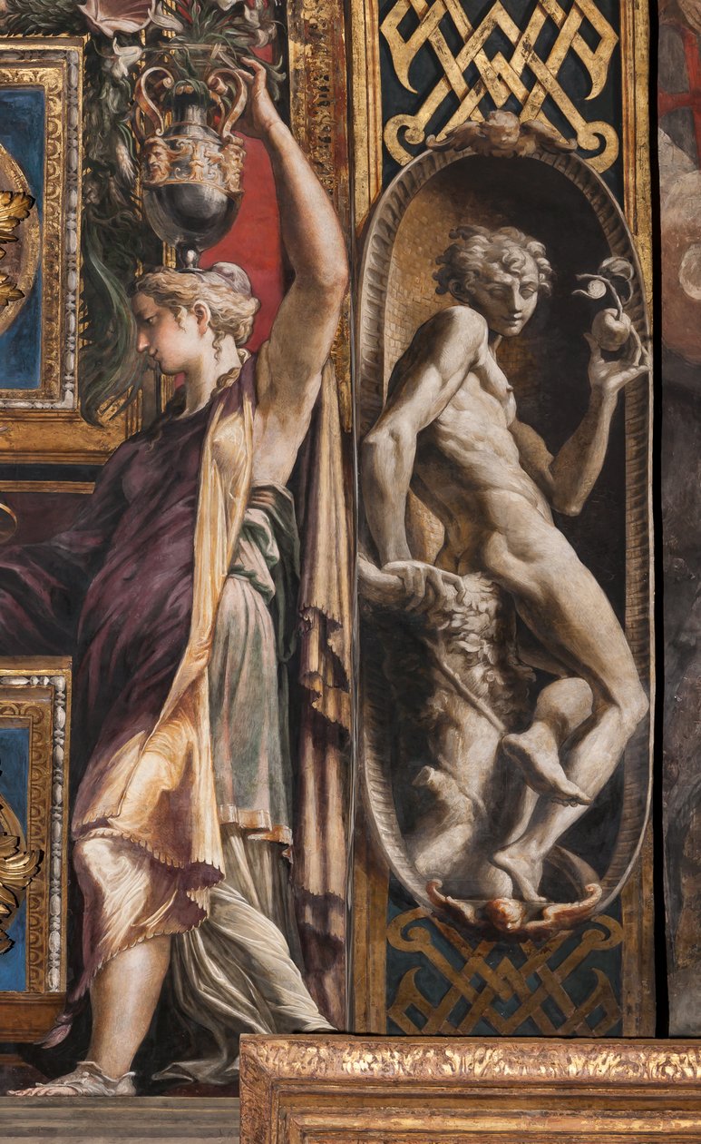 De tre vise jomfruer og tre tåbelige jomfruer af Parmigianino