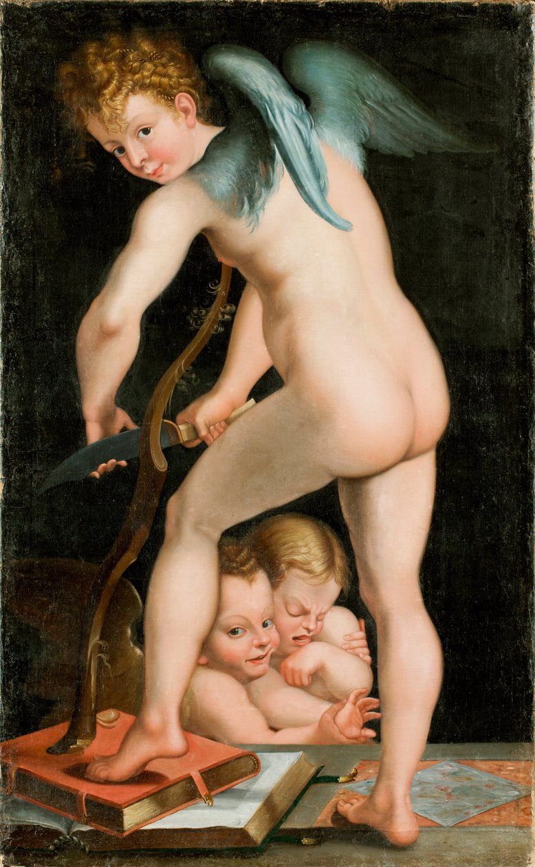 Bueudskæring Amor, mellem 1534 og 1540. af Parmigianino