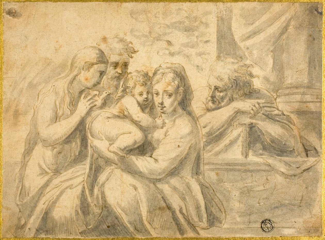 Hellig familie med Maria Magdalena og den hellige mand af Parmigianino