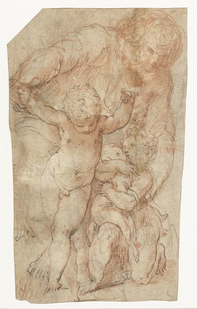 Madonna med Kristusbarnet og den lille Johannes Døberen af Parmigianino