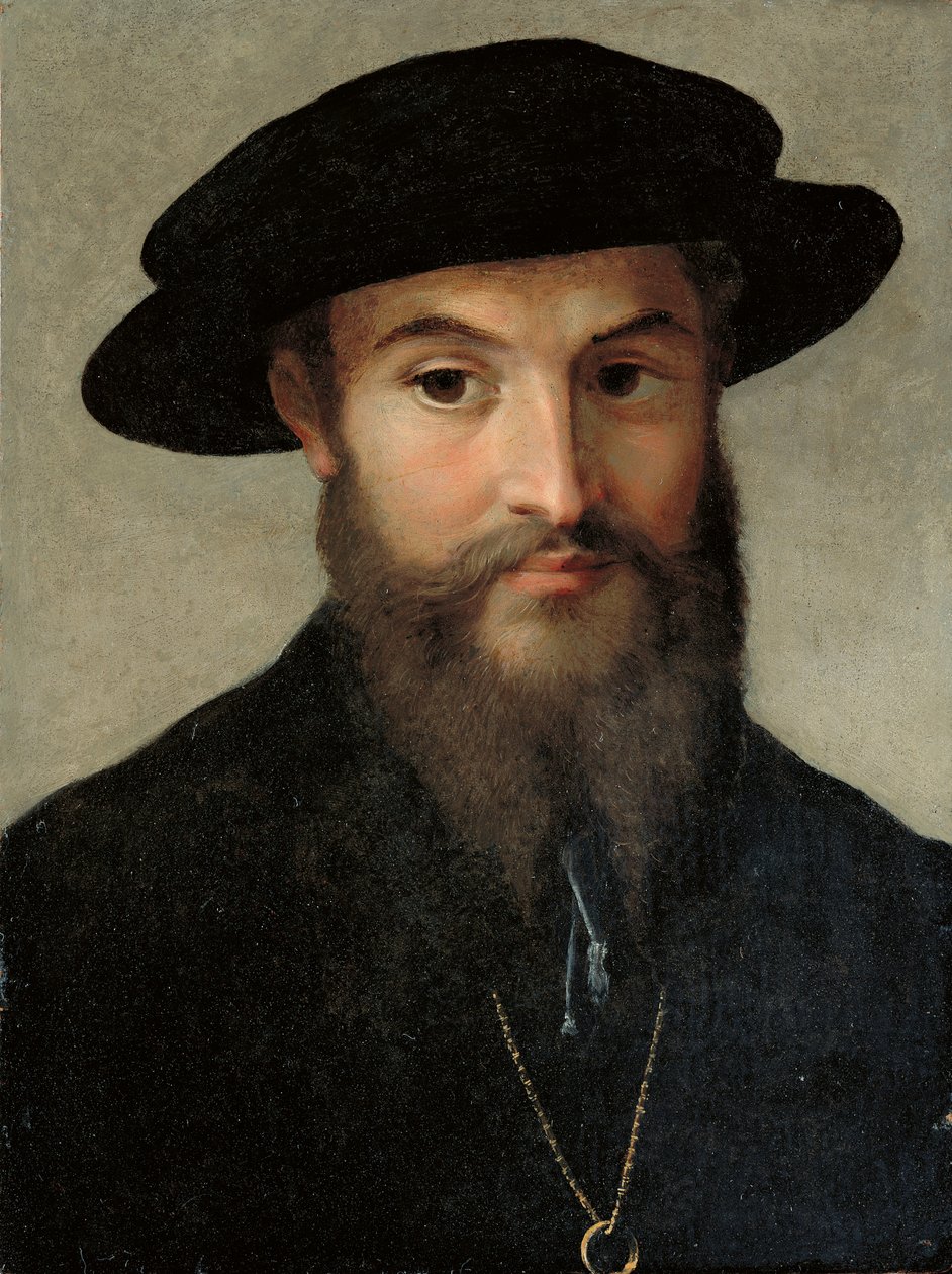 Portræt af en skægget mand af Parmigianino