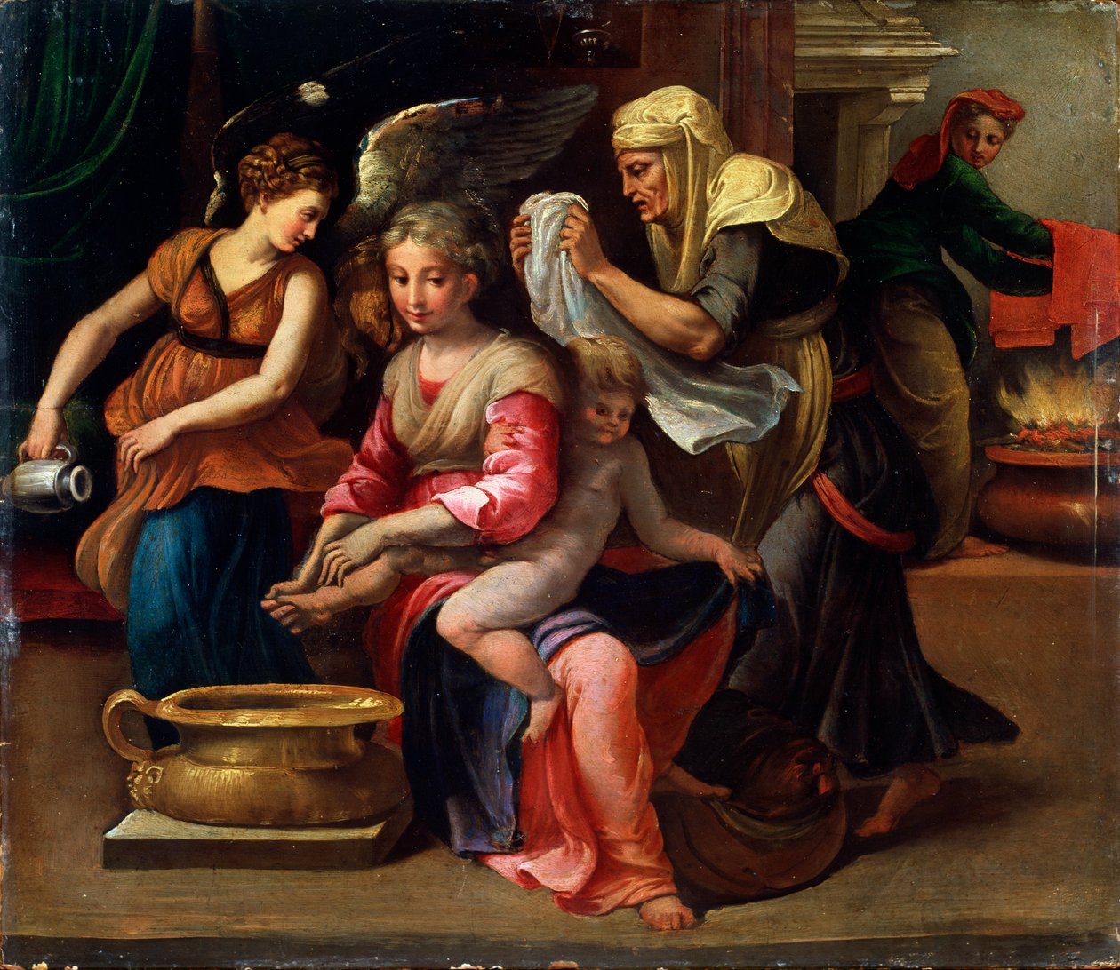 Barnebadet, 1500-tallet. af Parmigianino
