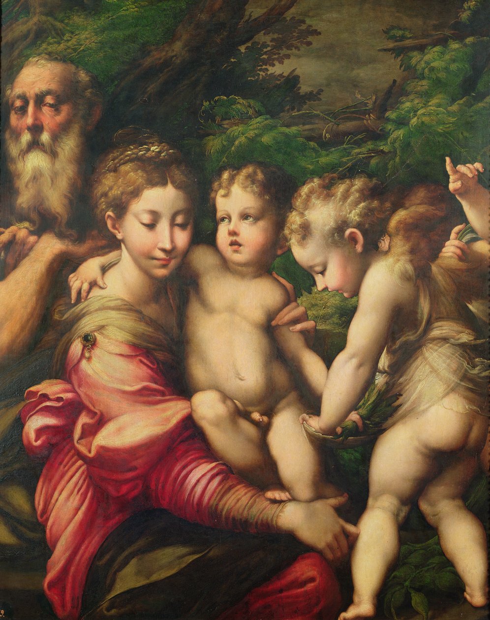 Den hellige familie (hvil på flugten til Egypten) 1524 af Parmigianino