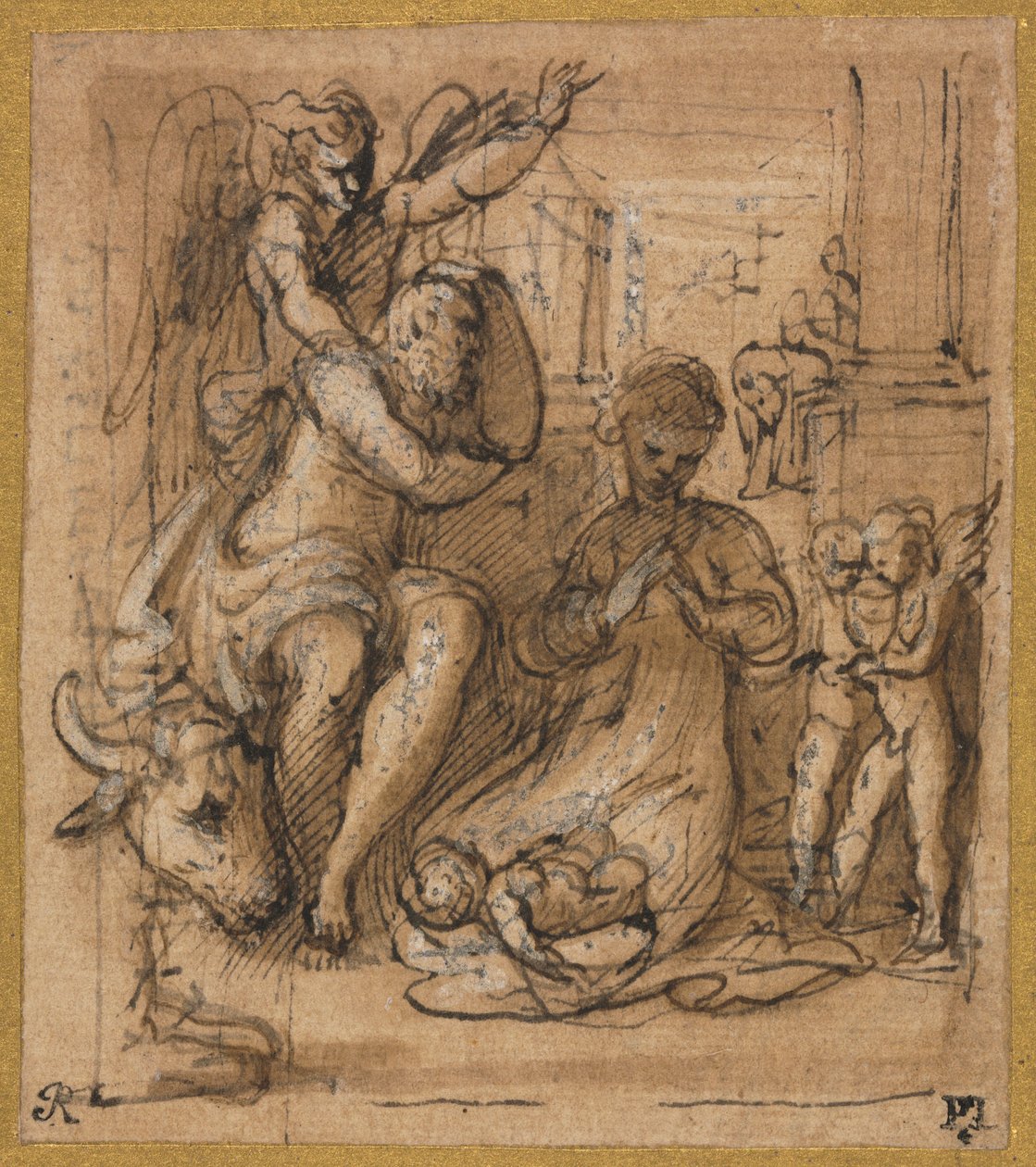 Fødselen med Josephs drøm af Parmigianino