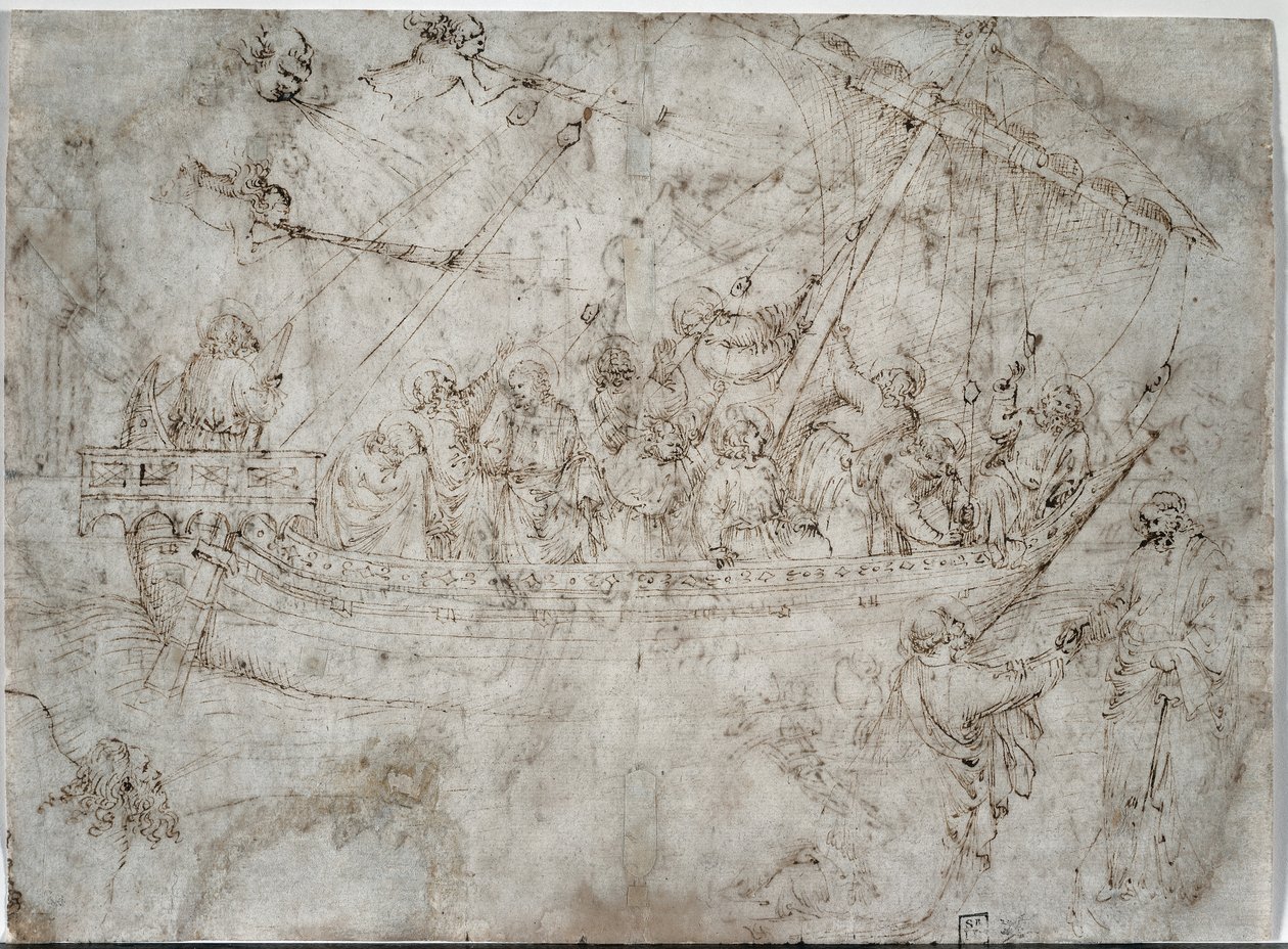 To tegninger af skibe, 1410