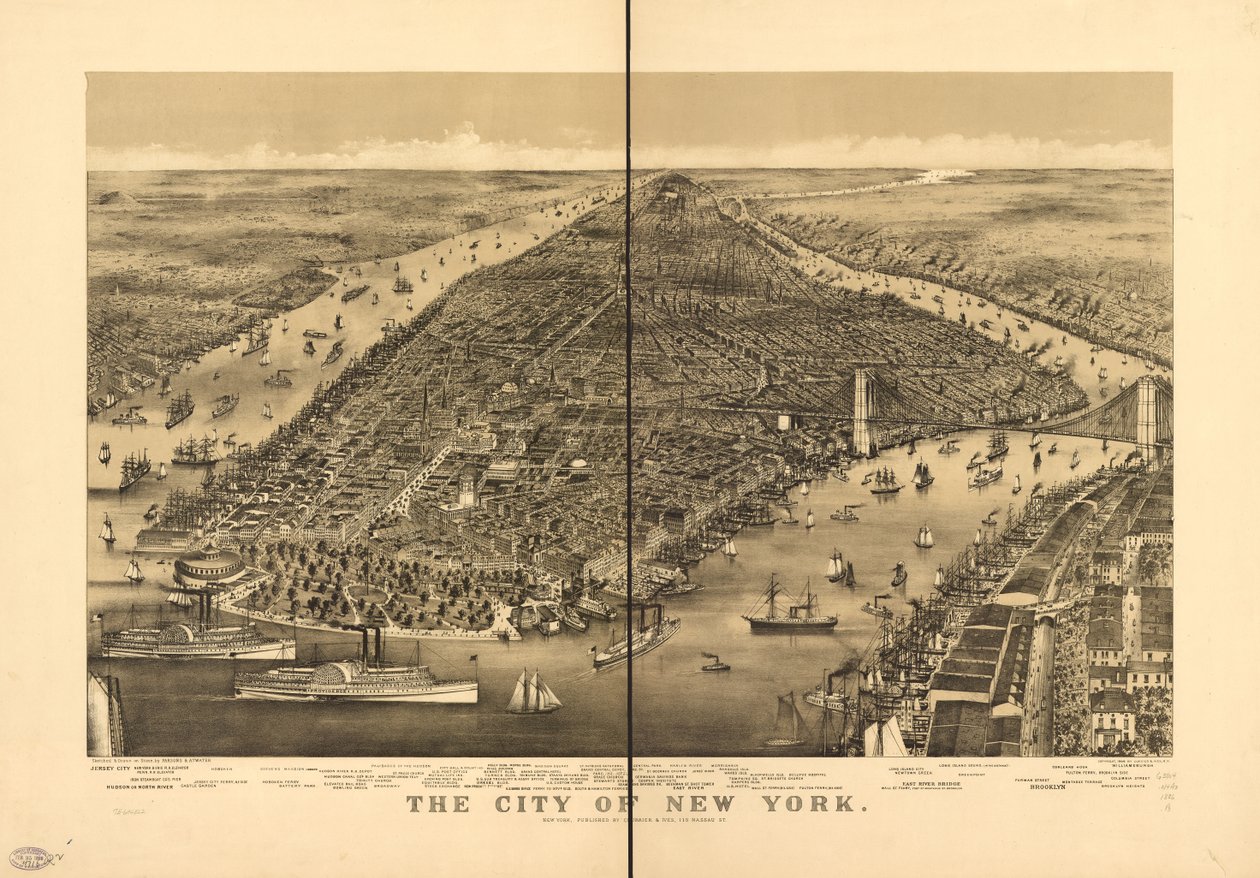 Byen New York af Parsons and Atwater; Currier and Ives