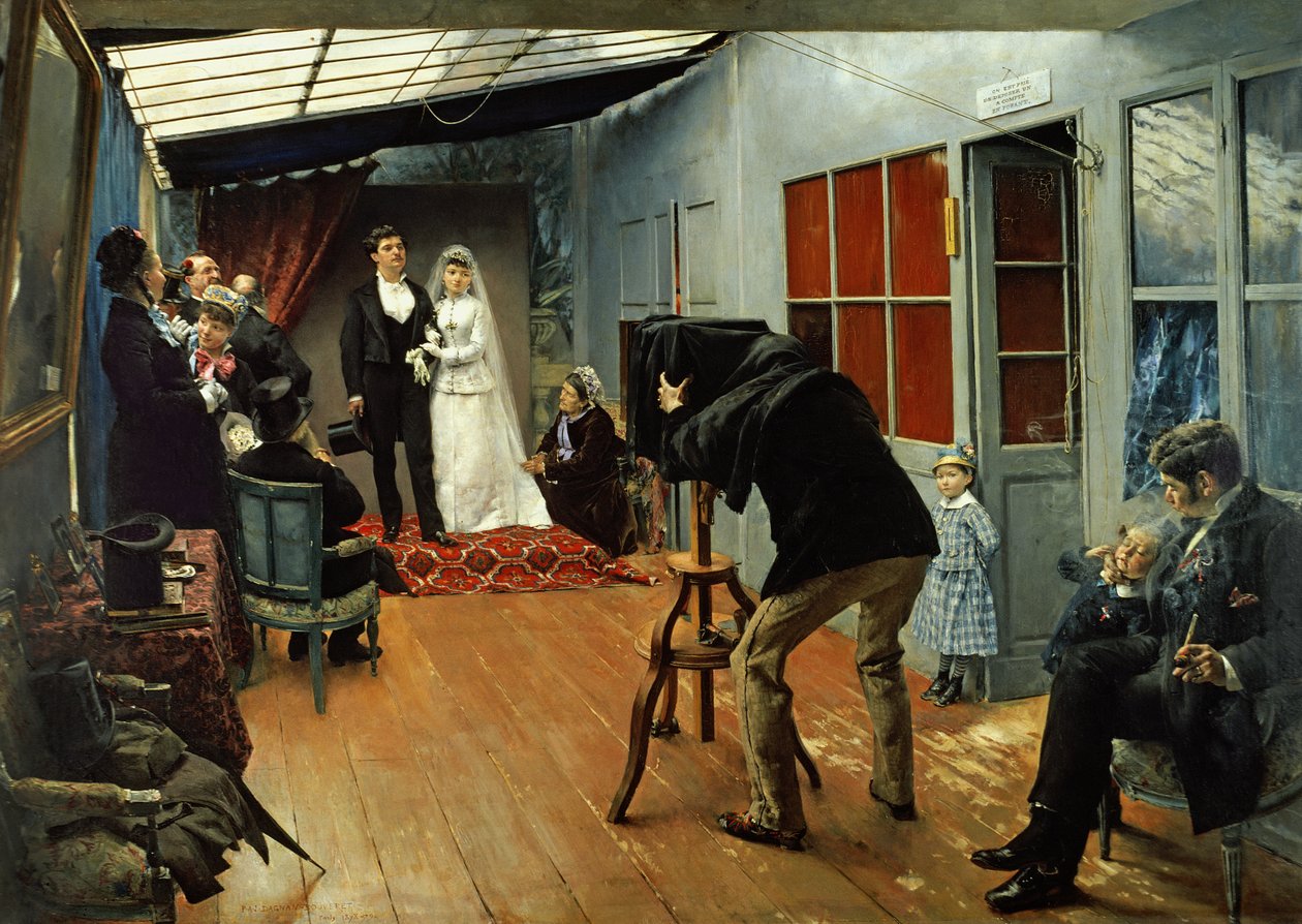 Bryllup hos Fotografen, 1878-9 af Pascal Adolphe Jean Dagnan Bouveret