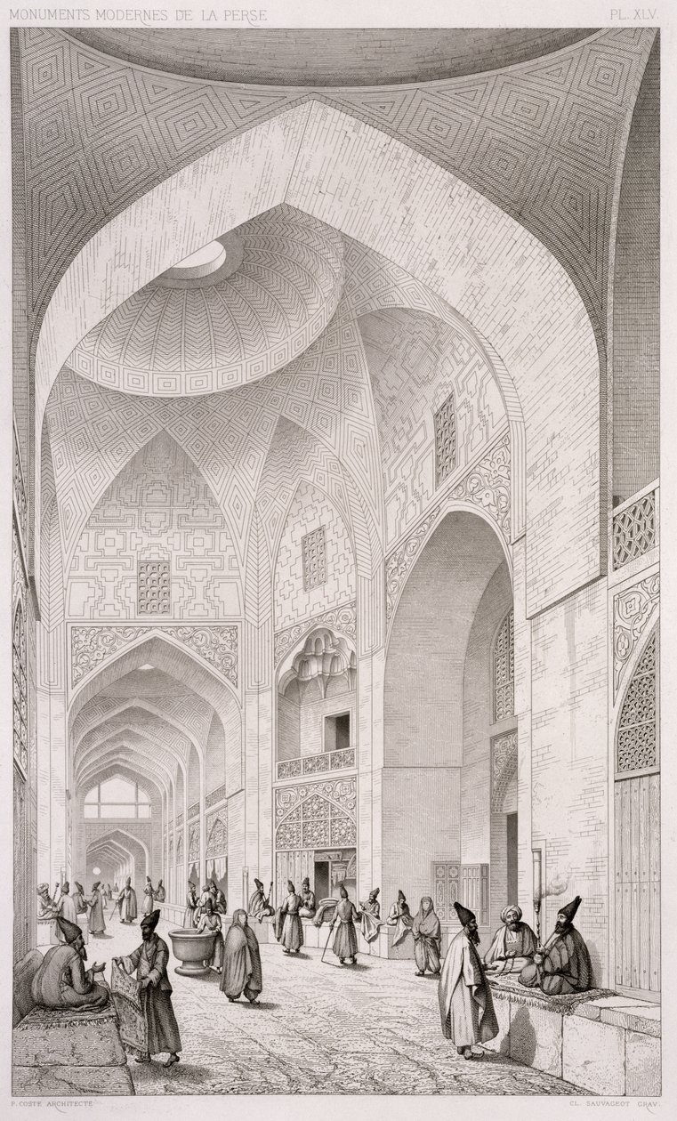Klædemarked, i Isfahan, fra 