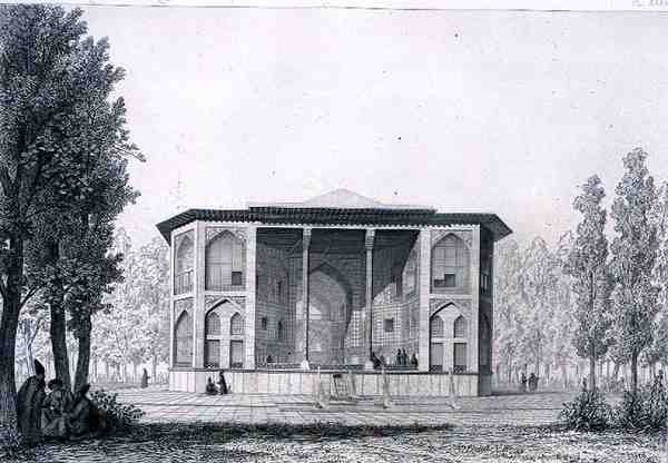 Pavillon med de otte paradiser, i Isfahan, fra 