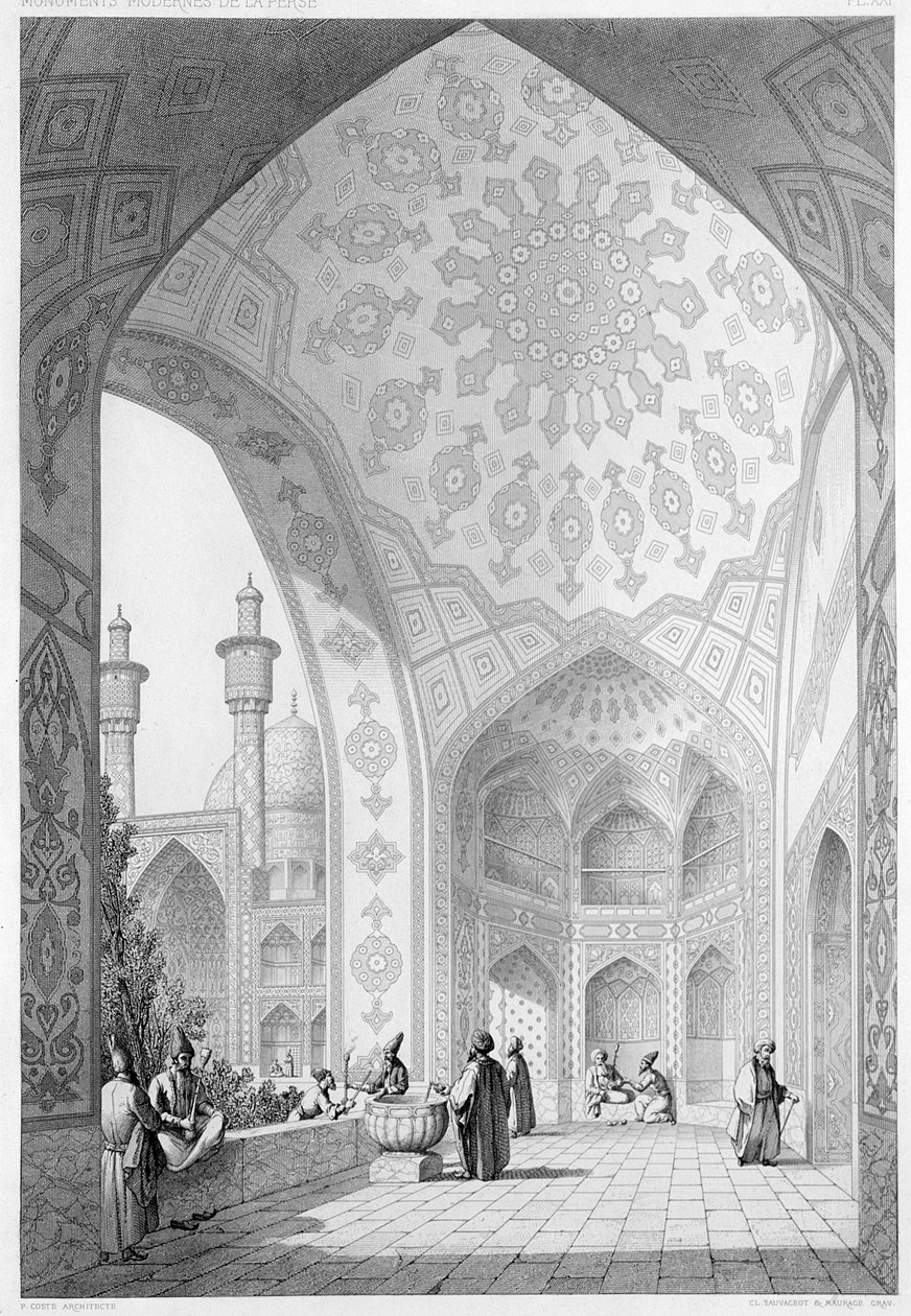 Forhallen til hovedindgangen til Medrese-i-Shah-Hussein, Isfahan, plade 21 fra 