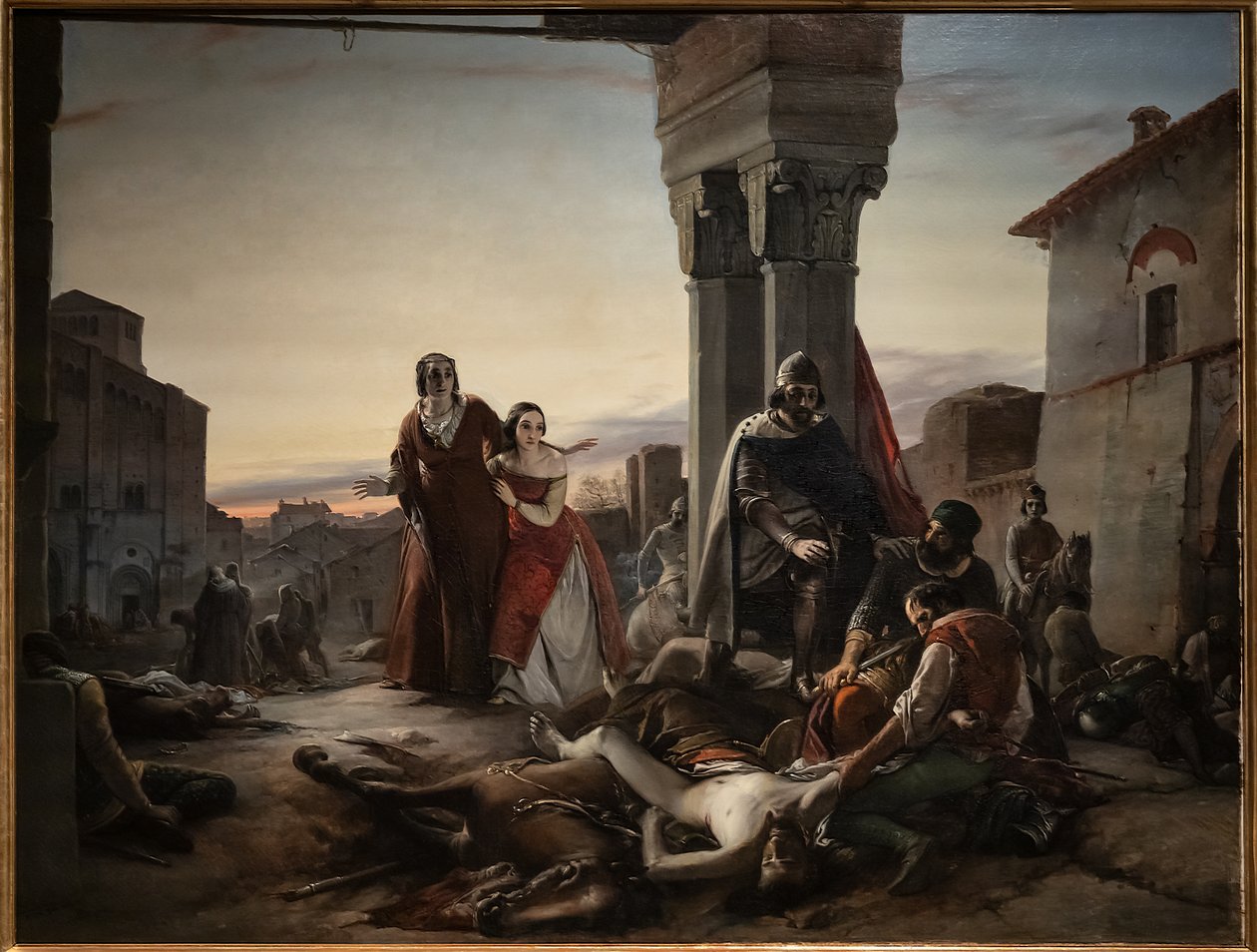 Ricciardino Langoscos mor ransagede liget af sin søn, der blev dræbt under erobringen af Pavia i hænderne på Matteo Visconti i 1315 af Pasquale Massacra