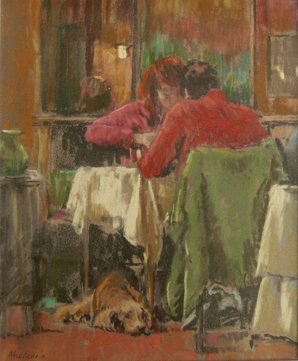 Bistro i Beziers, 2007 af Pat Maclaurin