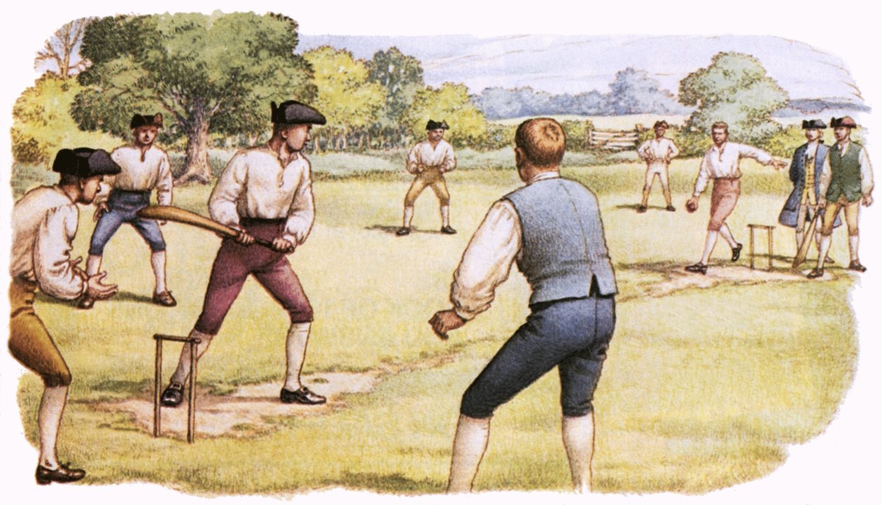 Cricket, som det blev spillet i det 18. århundrede af Pat (1907 95) Nicolle