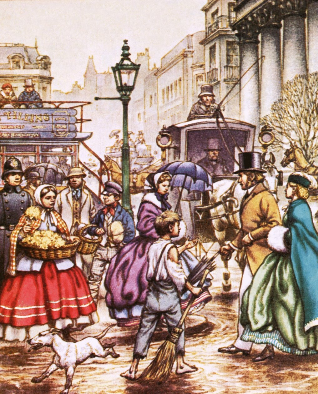 Typisk gadebillede i London i 1860