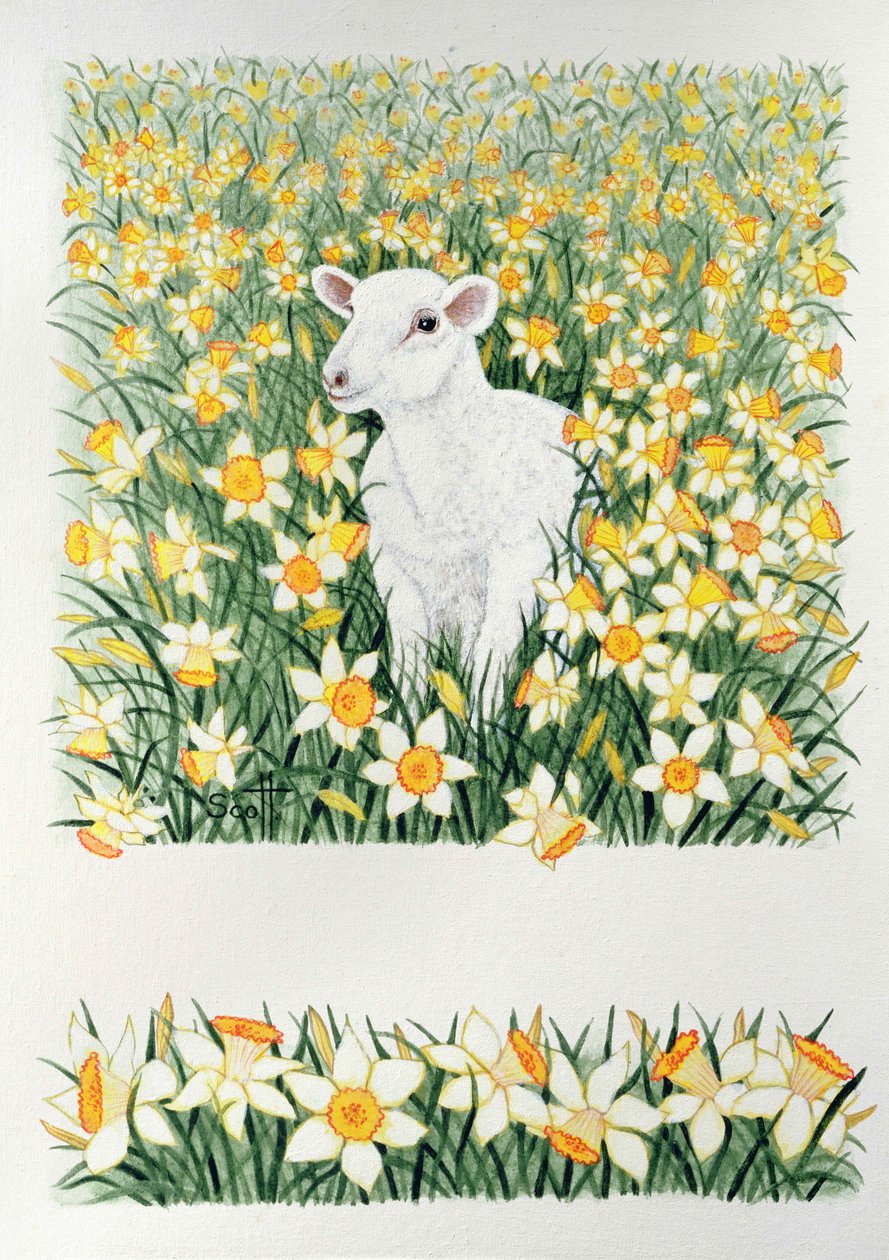 A Spring in the Step (olie på lærred) af Pat Scott