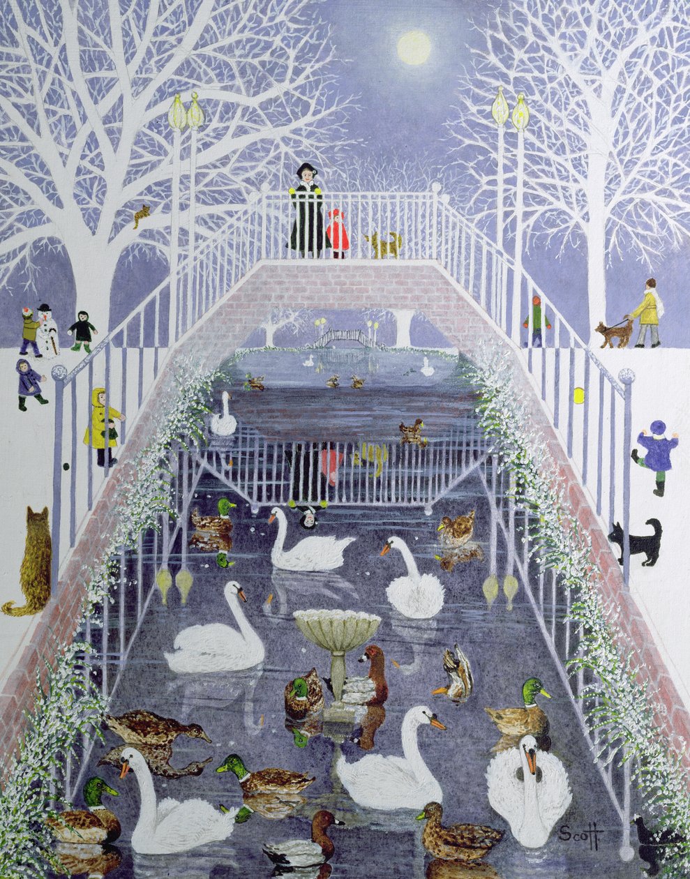 A Walk in the Park (olie på lærred) af Pat Scott