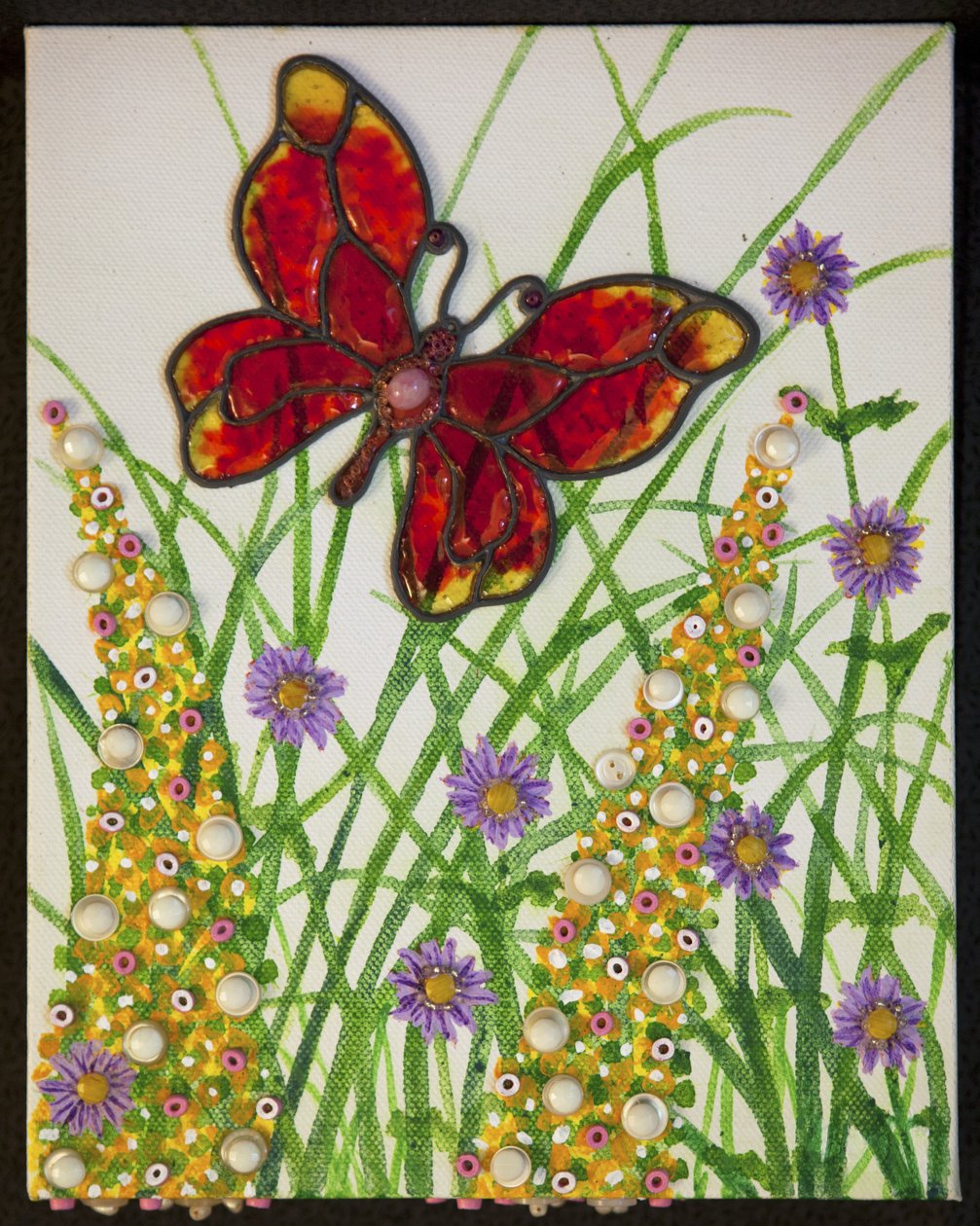 Sommerfugle, rød og gul, 2016 af Pat Scott