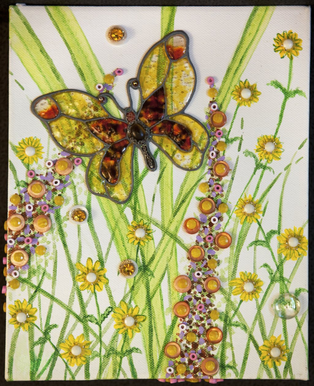 Sommerfugle, gul og brun, 2016 af Pat Scott