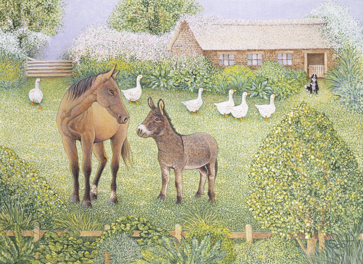 Companions (olie på lærred) af Pat Scott
