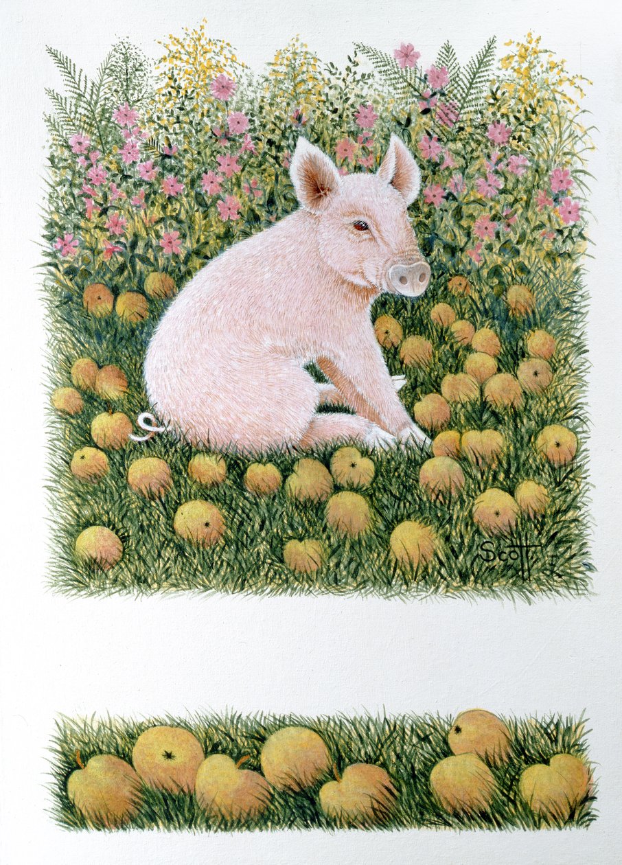 One More Apple (olie på lærred) af Pat Scott