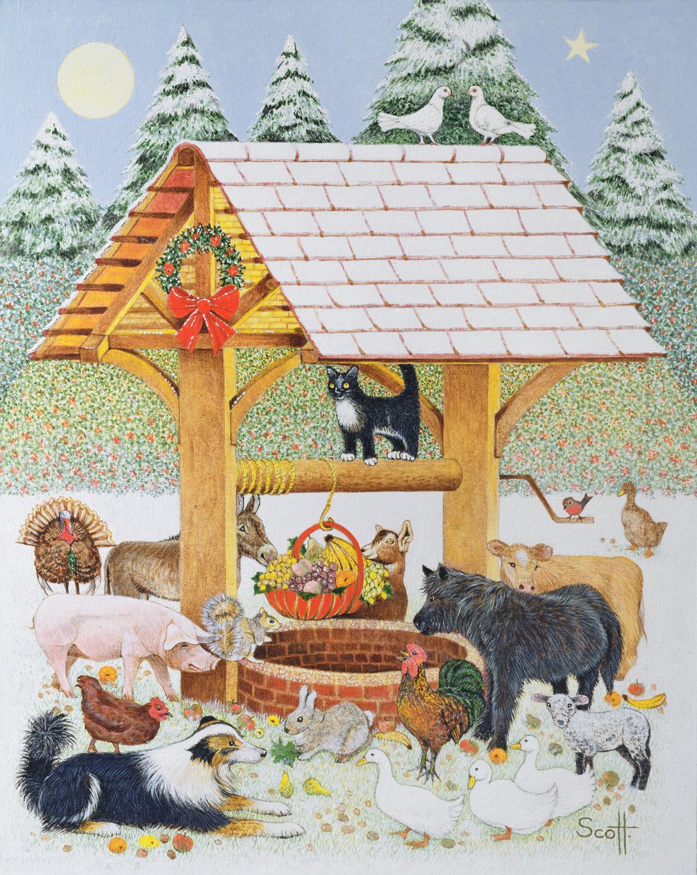 Wishing You Well (akryl på calico) af Pat Scott