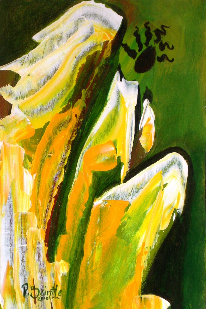 Angel of Reverence, 2010 (akryl på træ) af Patricia Brintle