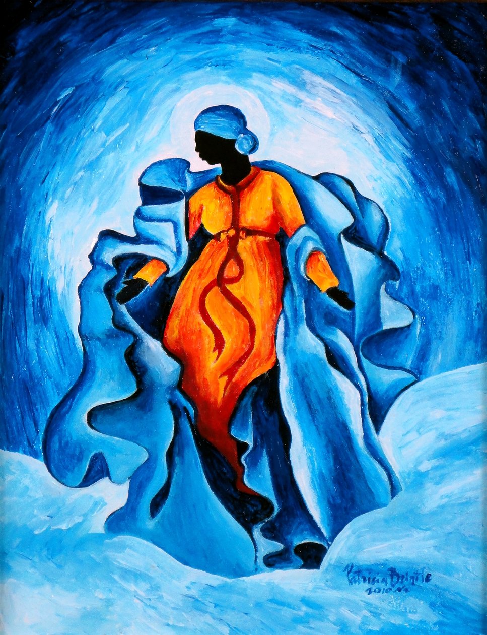Antagelse - Advocata Nostra, 2010 (akryl på træ) af Patricia Brintle