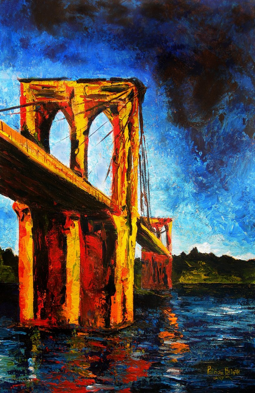 Brooklyn Bridge to Utopia, 2009 (akryl på lærred) af Patricia Brintle