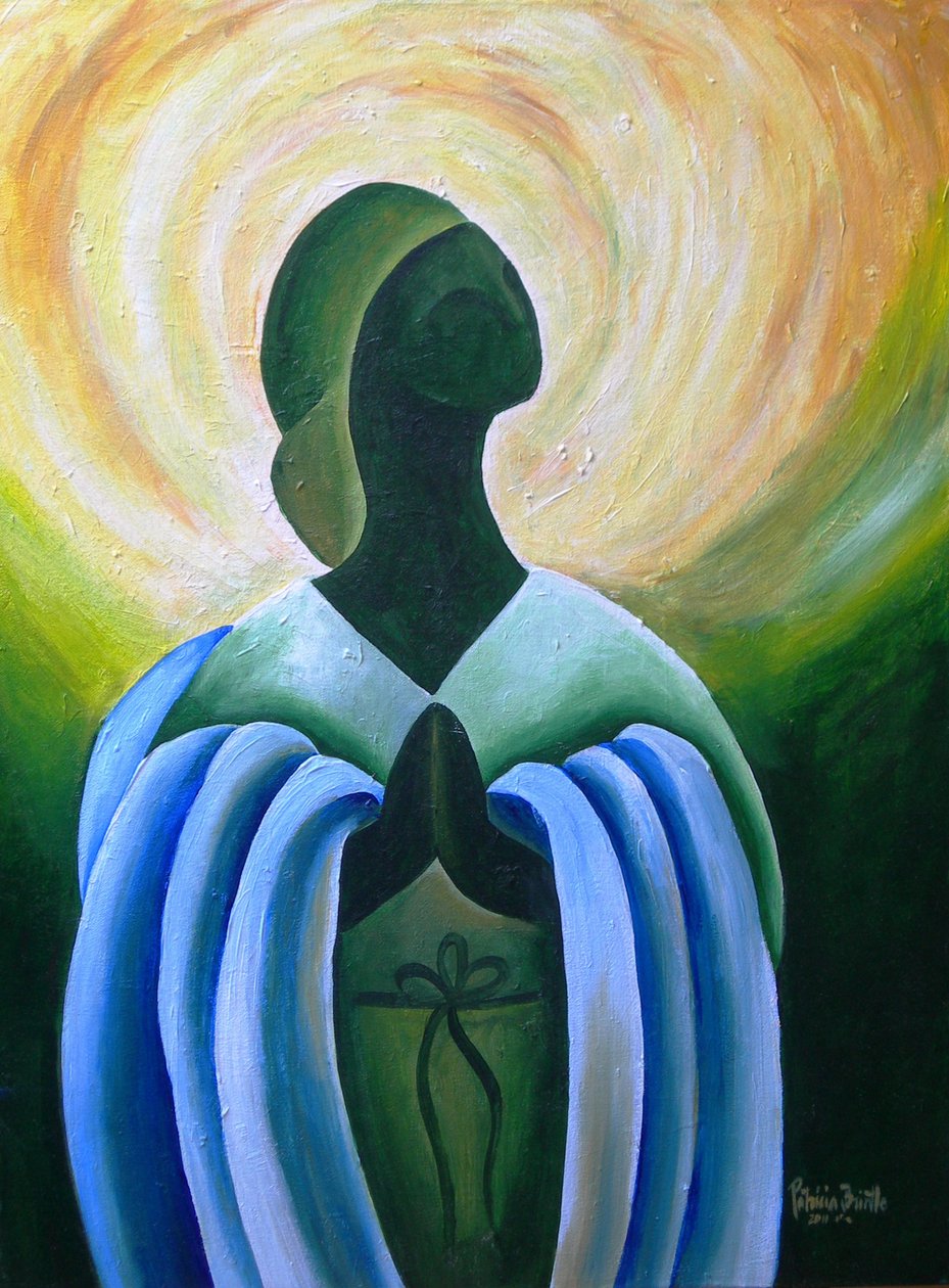 Divine Grace, 2011 (akryl på lærred) af Patricia Brintle