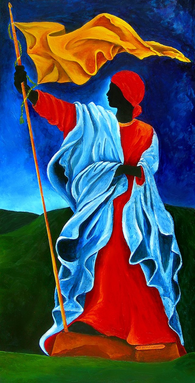 La Dessalinienne, 2009 (akryl på lærred) af Patricia Brintle
